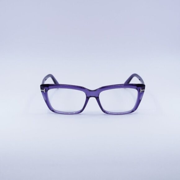 Tom Ford FT5894-B 081 Eyeglasses Violet 56mm Square Frame, Blue Light Block - Picture 2 of 9